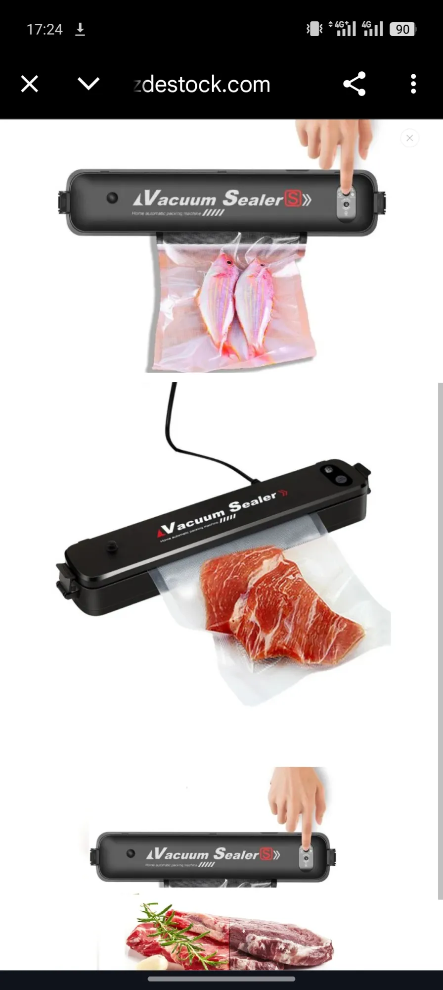 جهاز حفظ الأطعمة وتفريغ الهواء